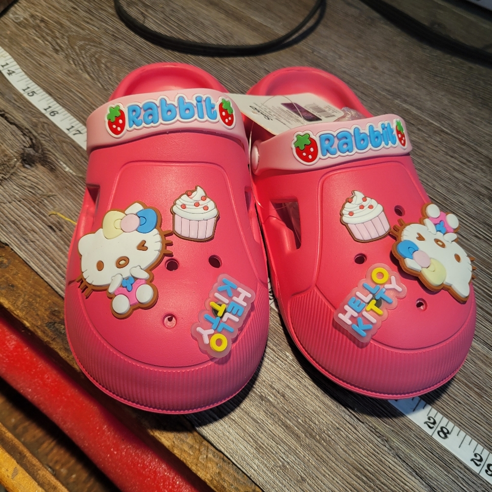 SanRio NEW Hello Kitty Rabbit Pink Kids Shoes Size 210mm /1.5 Youth